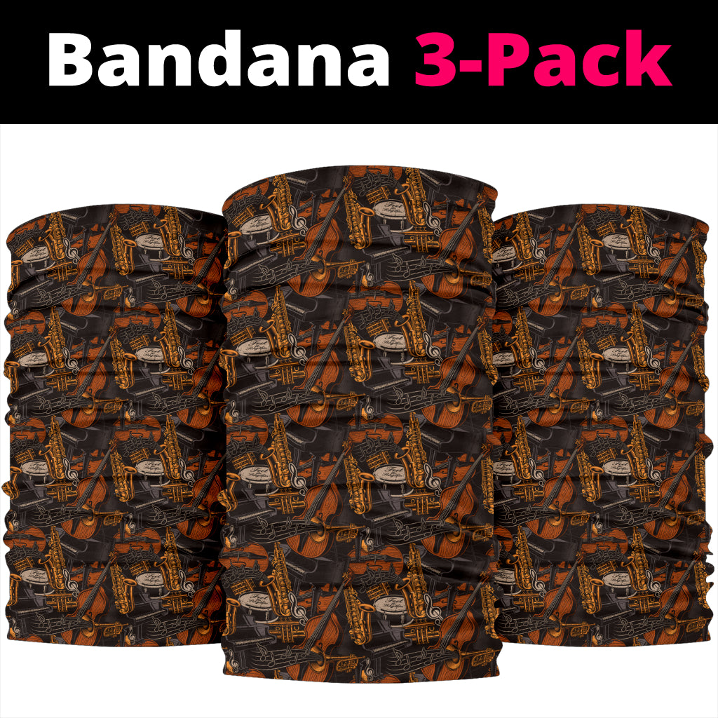 Music Instruments Art Bandana 3-Pack
