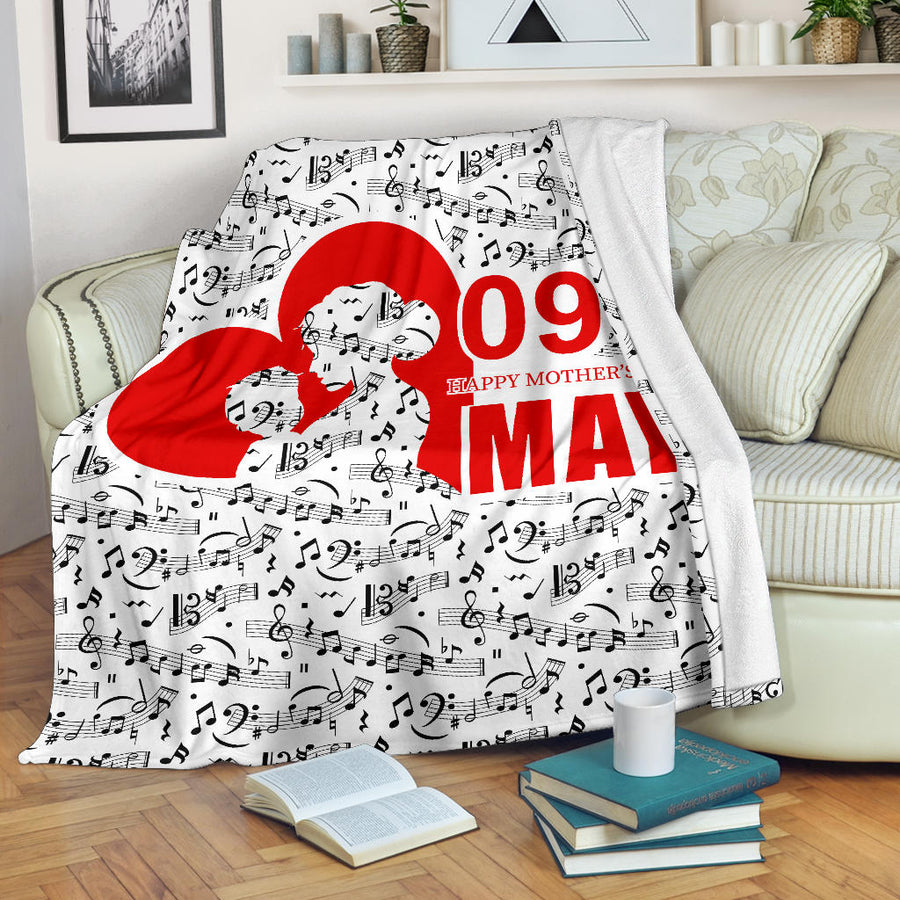 Mother's Day Music Notes Blanket - Premium Blanket / Youth (56 x 43 inches / 140 x 110 cm) - { shop_name }} - Review
