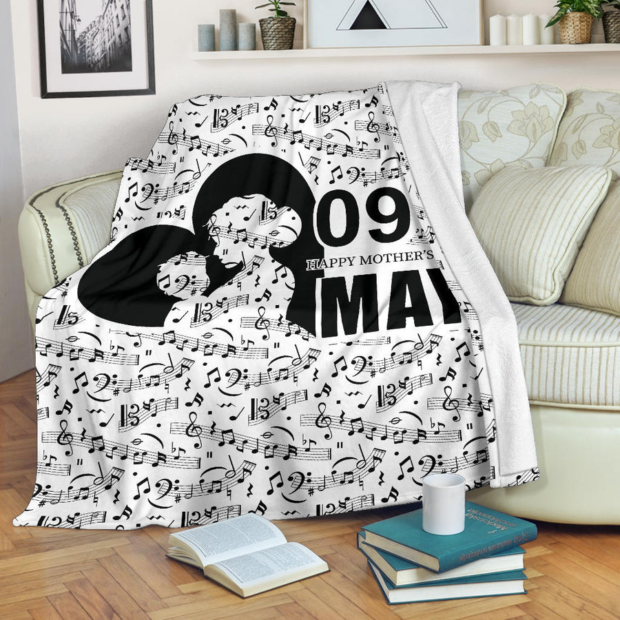 Mother's Day Musical Notes Blanket - Premium Blanket / Youth (56 x 43 inches / 140 x 110 cm) - { shop_name }} - Review