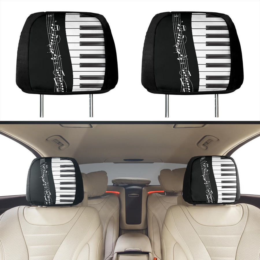 Piano Keys Music Headrest Covers