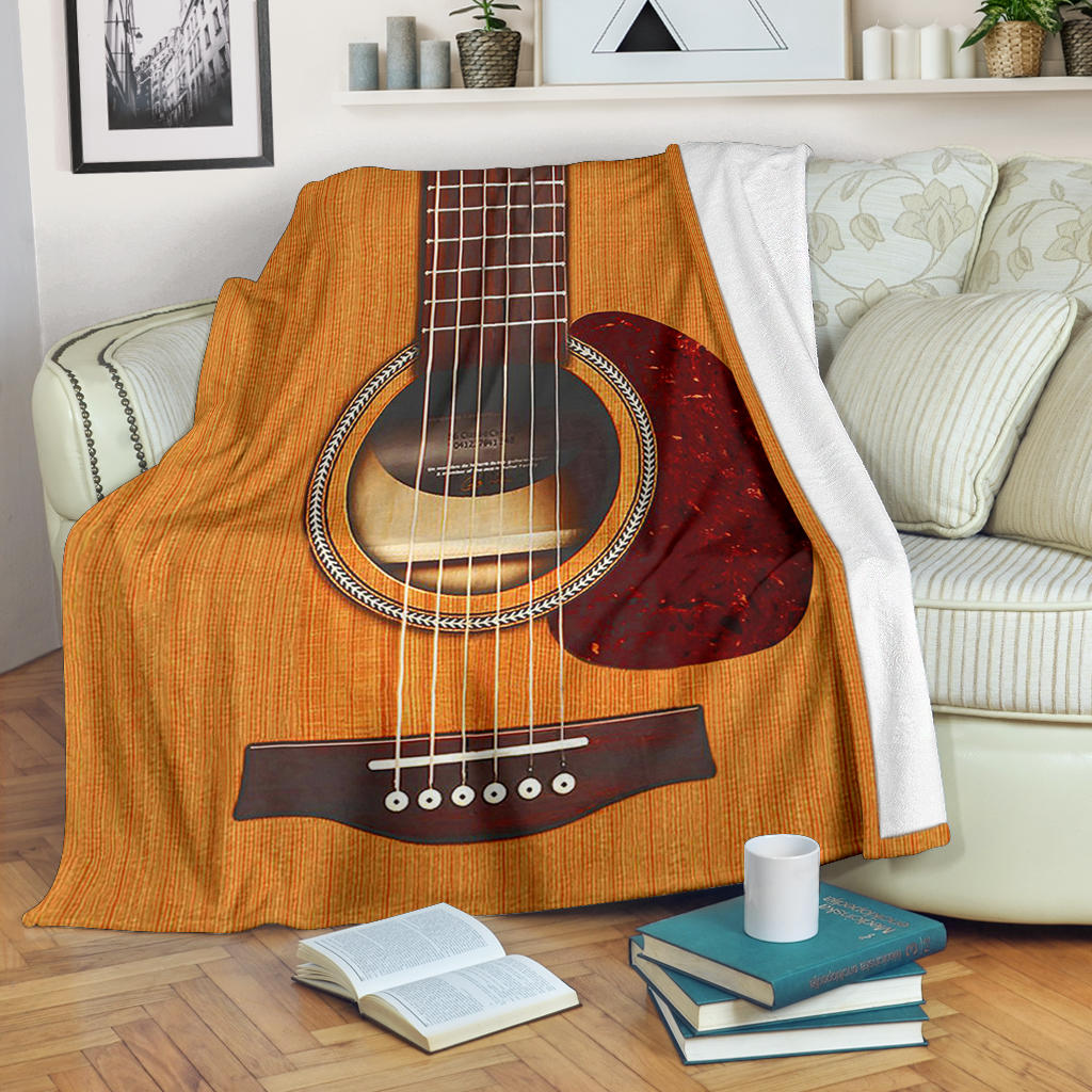 Wooden Guitar Premium Blanket