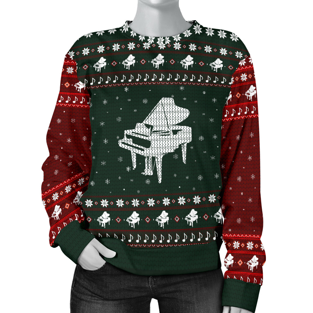 Piano Snowflake Women's Sweater