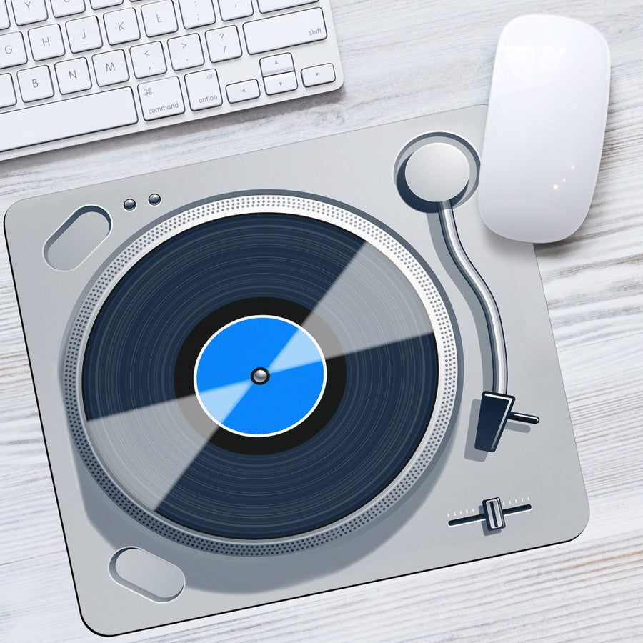 Vinyl Record Grey Mouse Pad