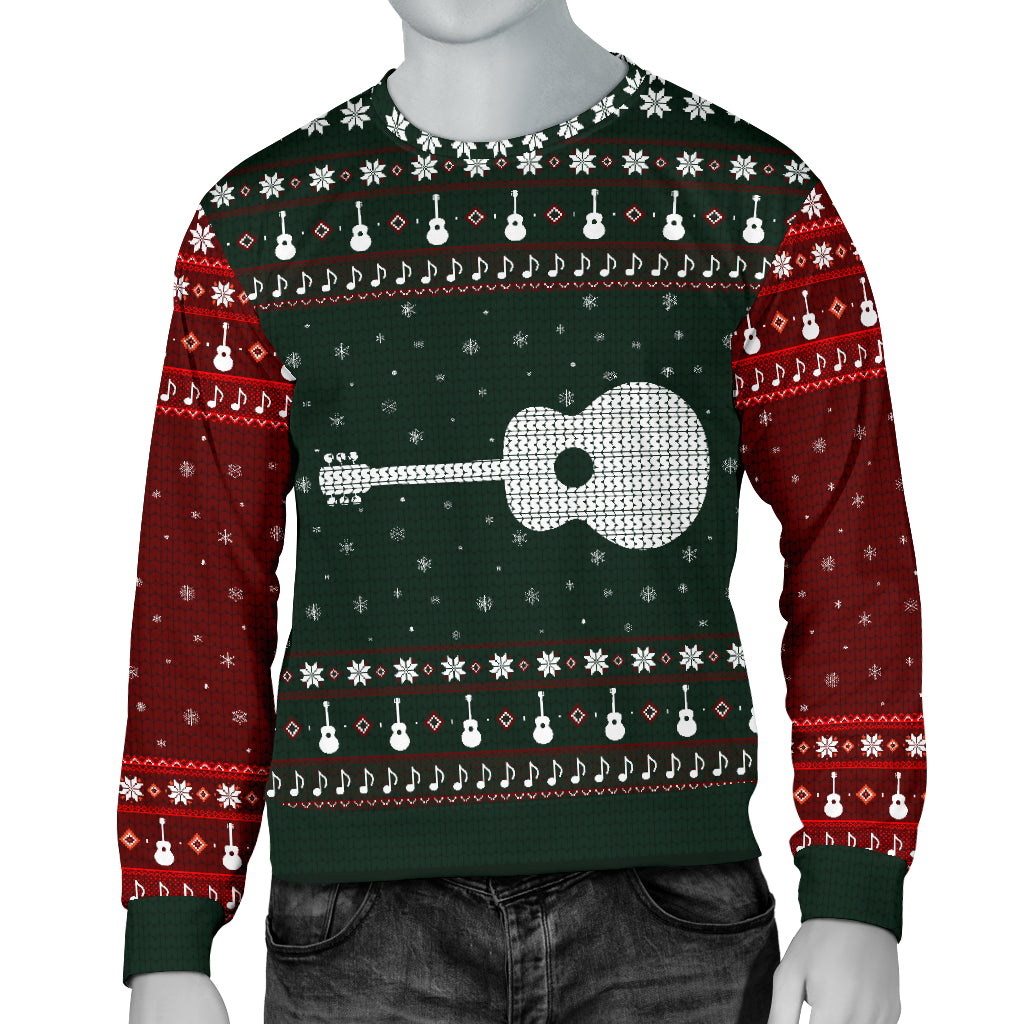 Guitar Snowflake Men's Sweater