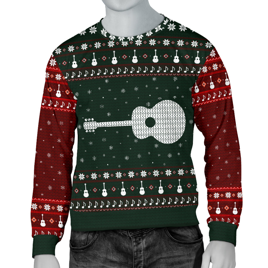 Guitar Snowflake Men's Sweater