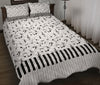 Musical Notes And Piano Art Quilt Bed Set