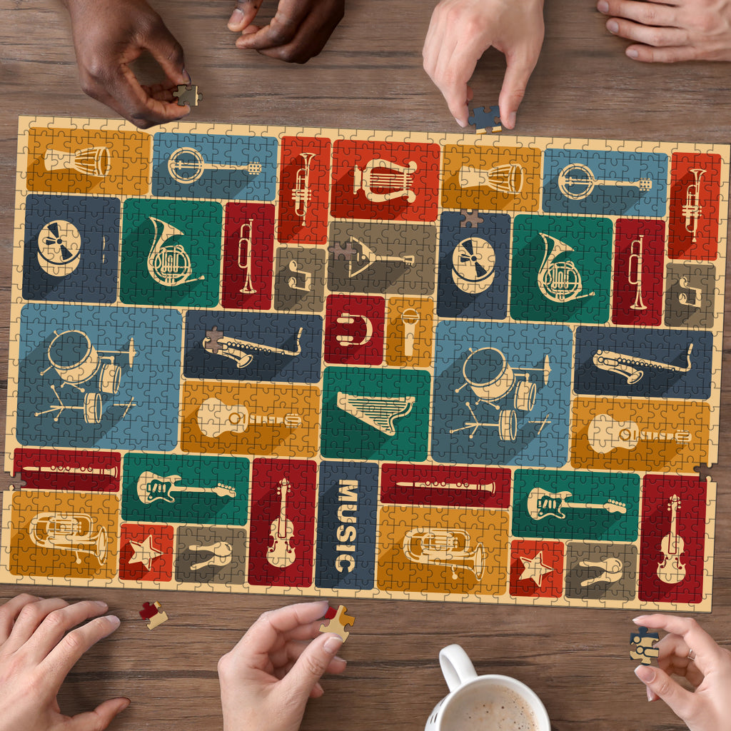 Musical Instruments Wood Jigsaw Puzzle