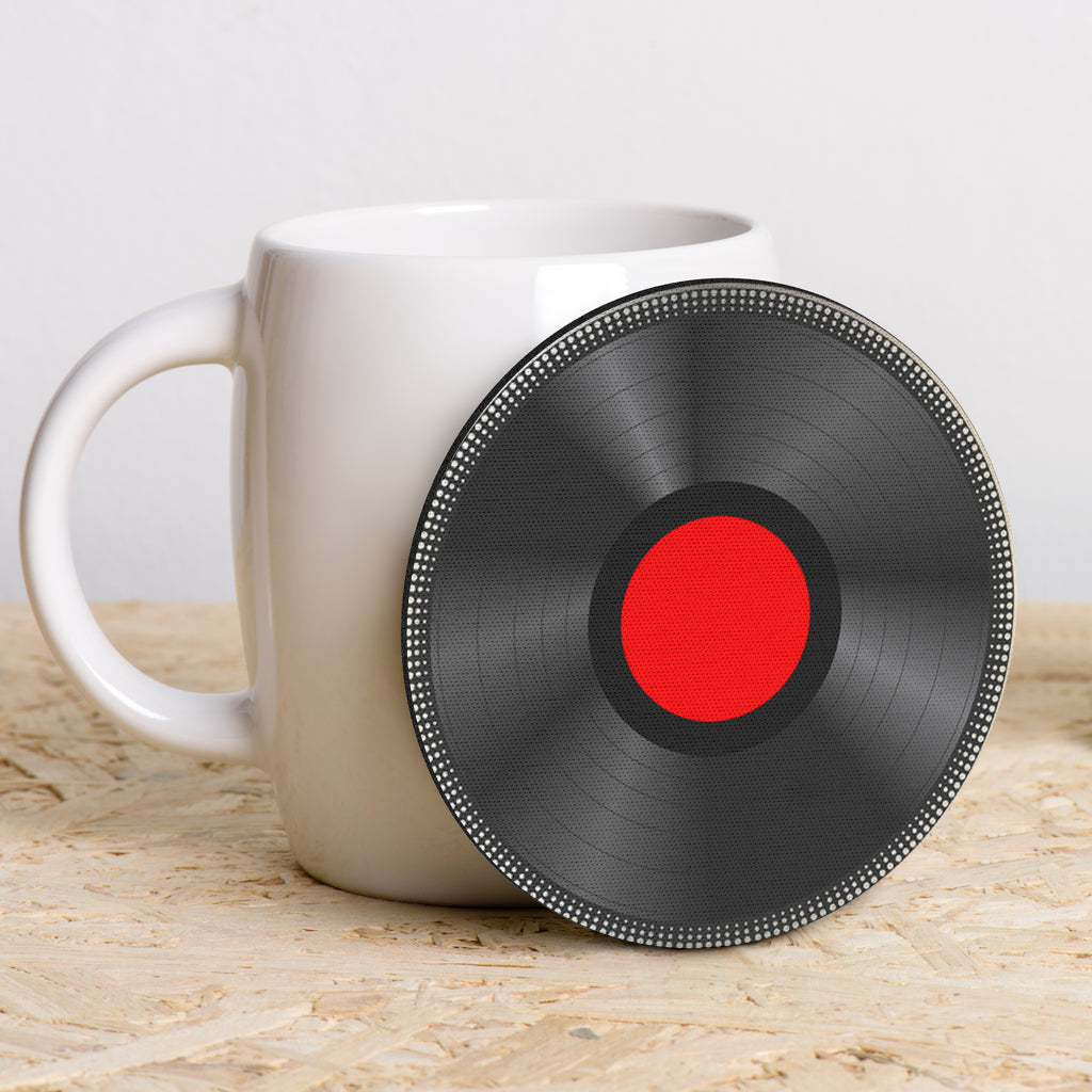 Vinyl Record Round Coasters