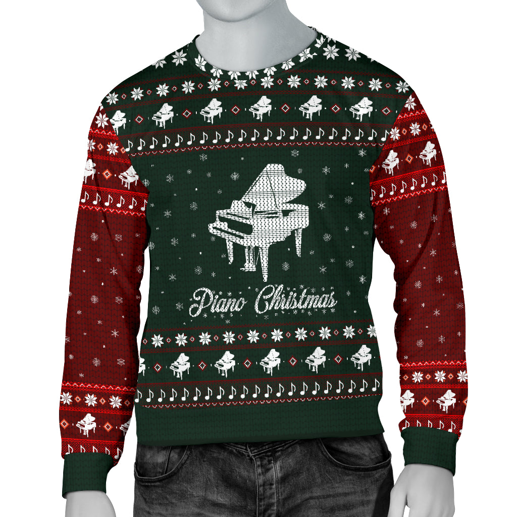 Piano Christmas Men's Sweater