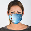 Music Notes Light Blue Face Mask