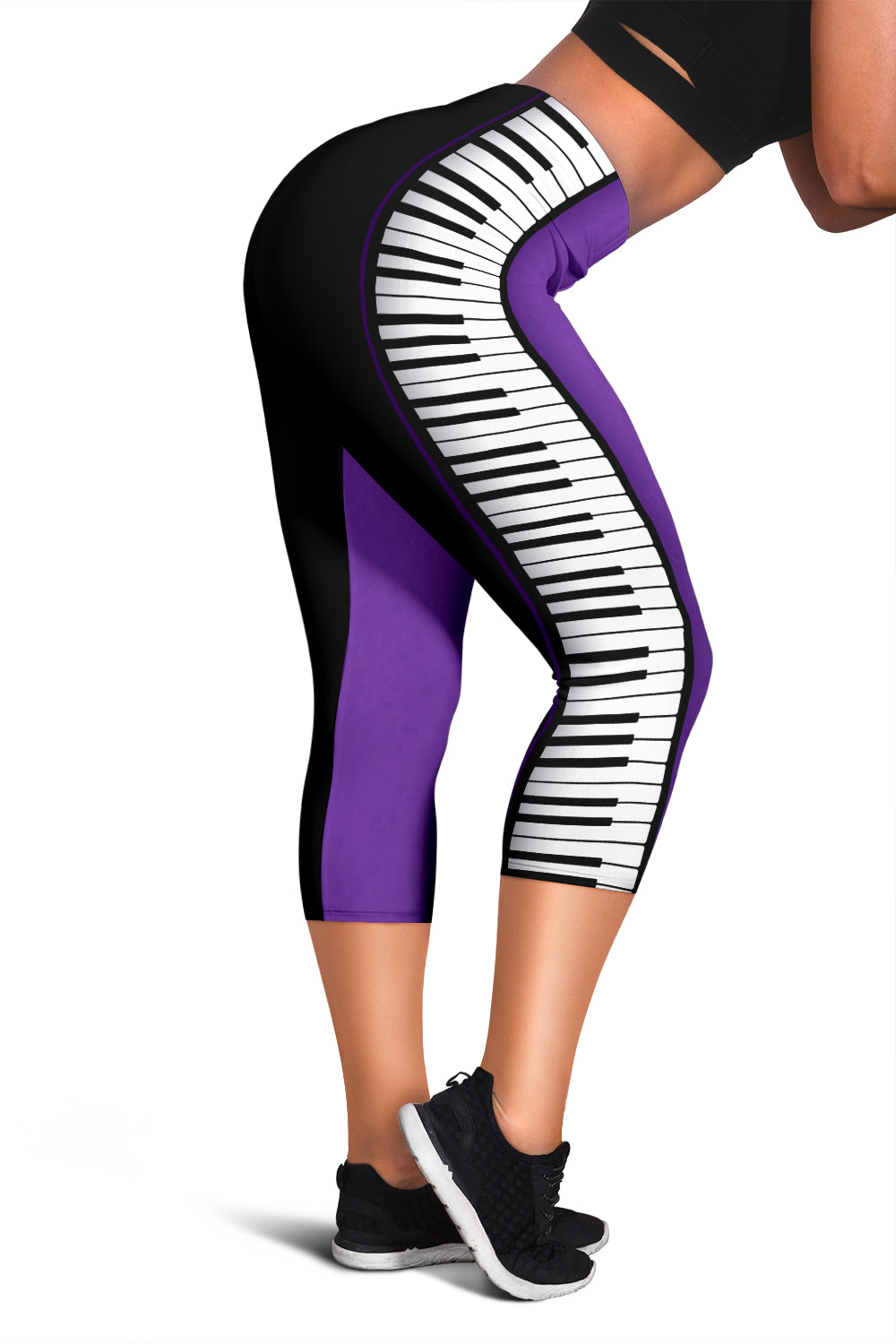 Piano Keys Purple Capris