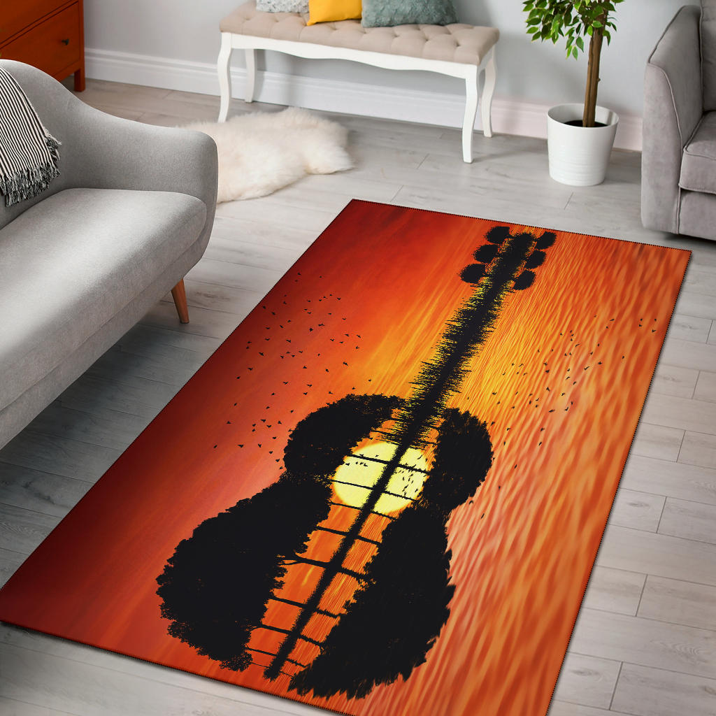 Guitar Sunset Area Rug