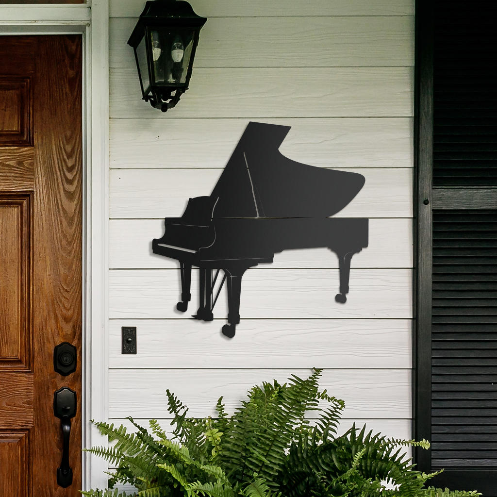 Grand Piano Metal Sign