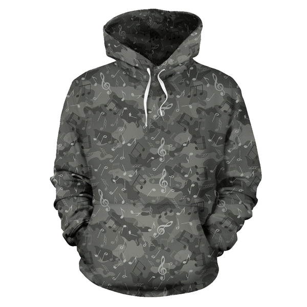 Music Notes Camo Hoodie - Artistic Pod