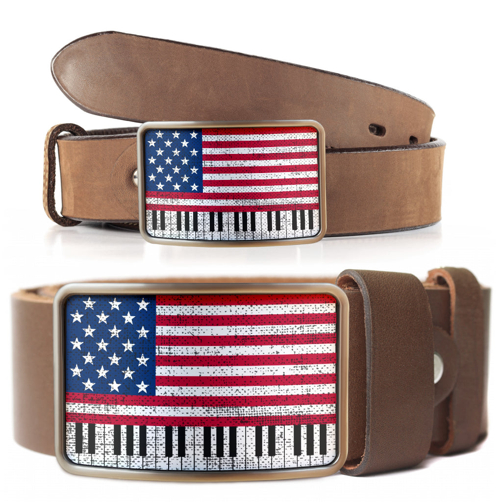 American Flag Piano Keys Belt Buckle - { shop_name }} - Review