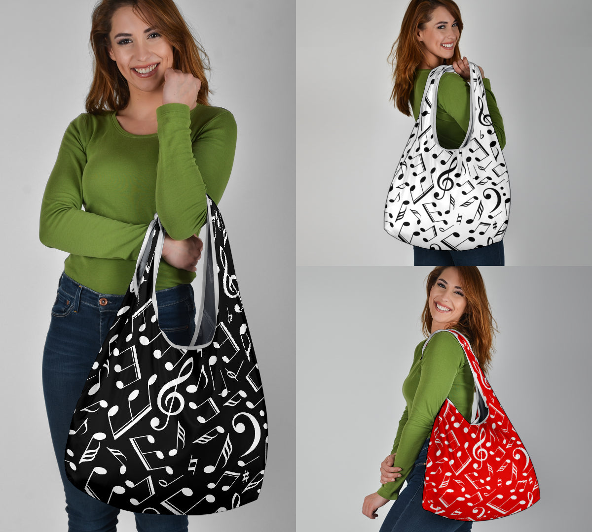 Musical Notes Grocery Bag 3-Pack - { shop_name }} - Review