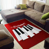 Piano Key And Musical Notes Area Rug