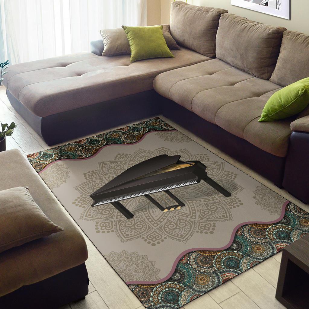 Piano Mandala Area Rug