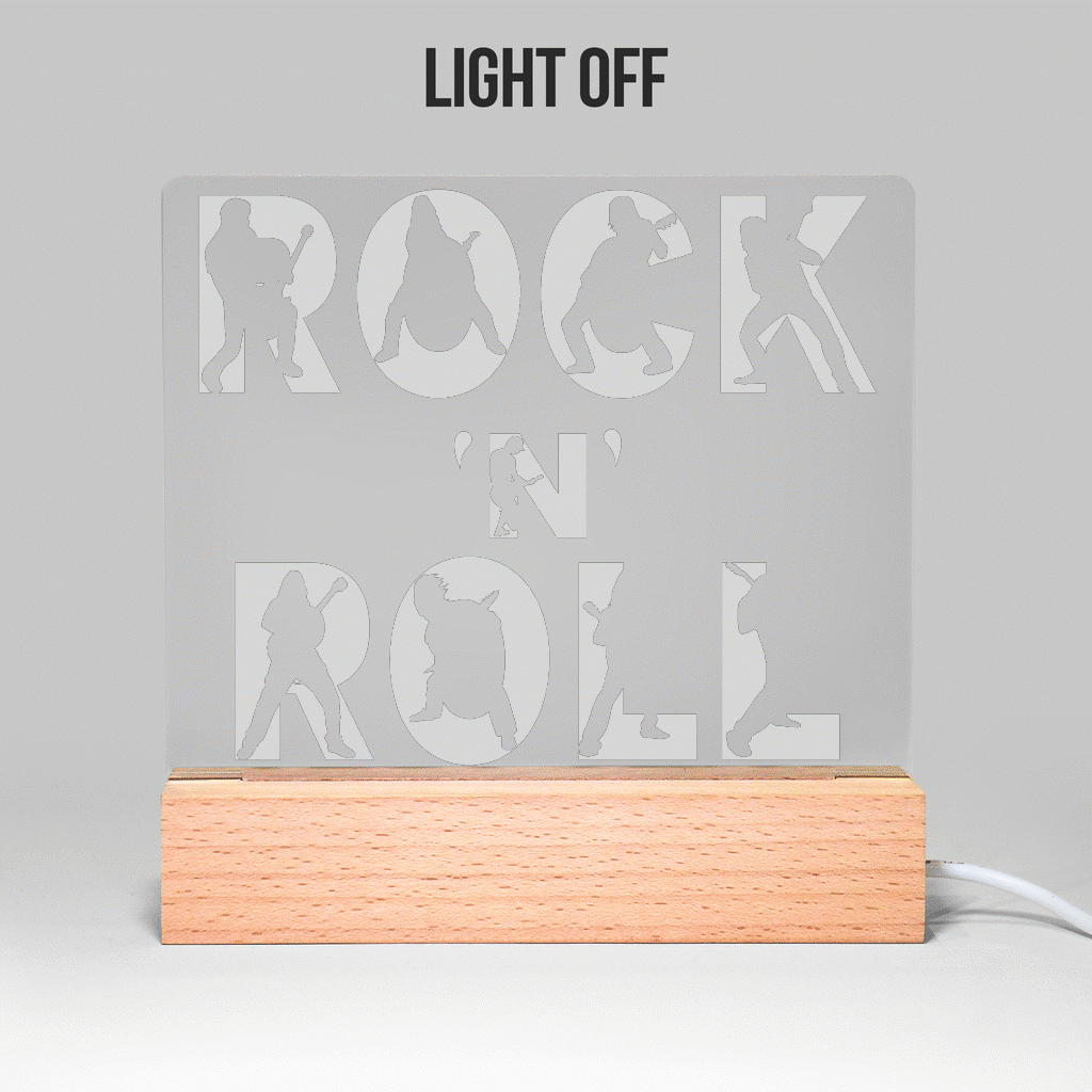 Rock N Roll Guitar Light Up Acrylic