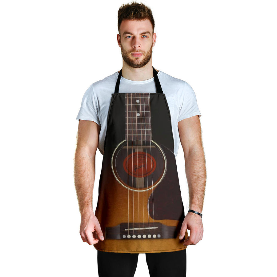Black Guitar Men's Apron