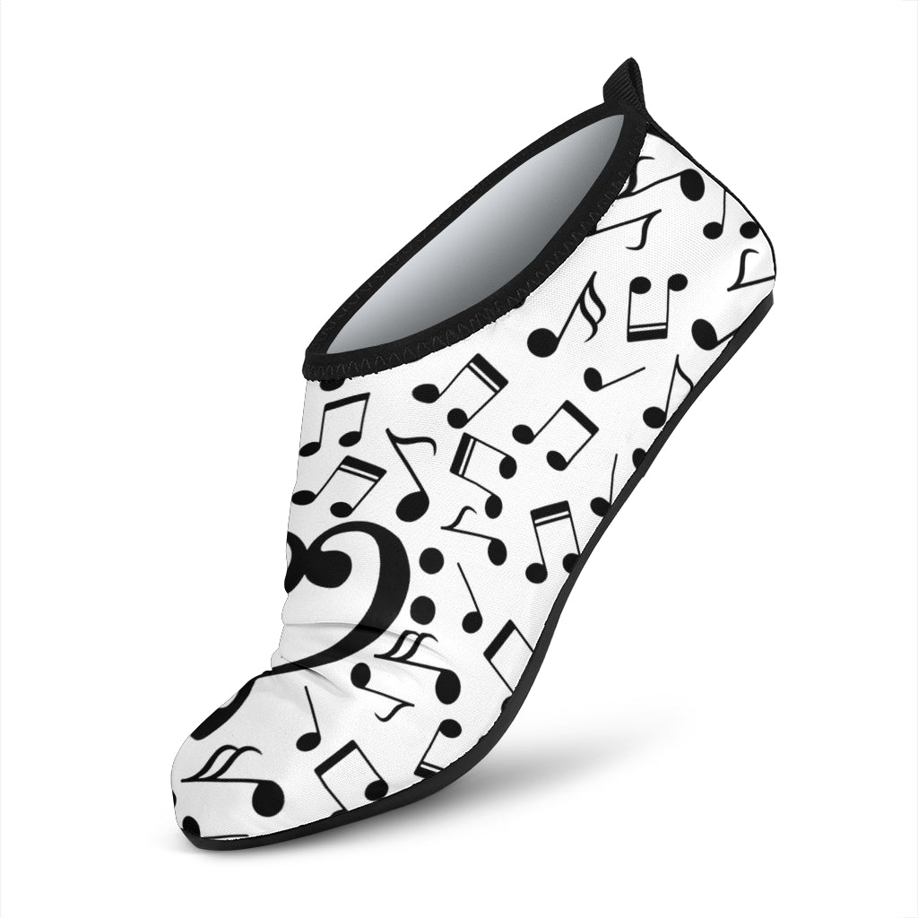 Musical Notes Heart Aqua Shoes