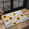 Music Notes Sunflowers Door Mat