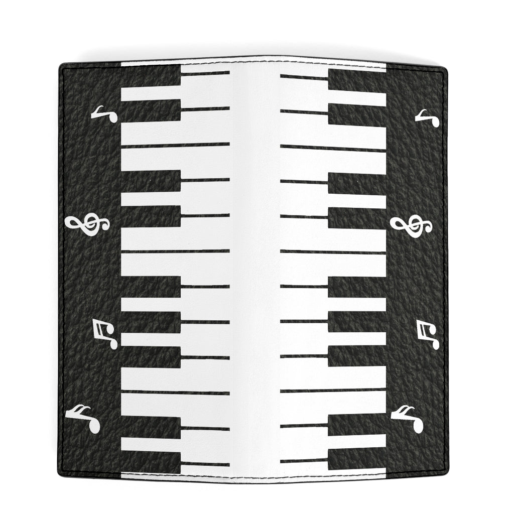 Piano Music Notes Leather Wallet