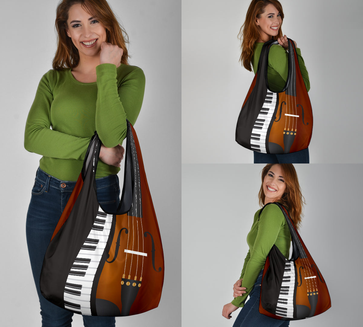 Piano And Violin Grocery Bag 3-Pack
