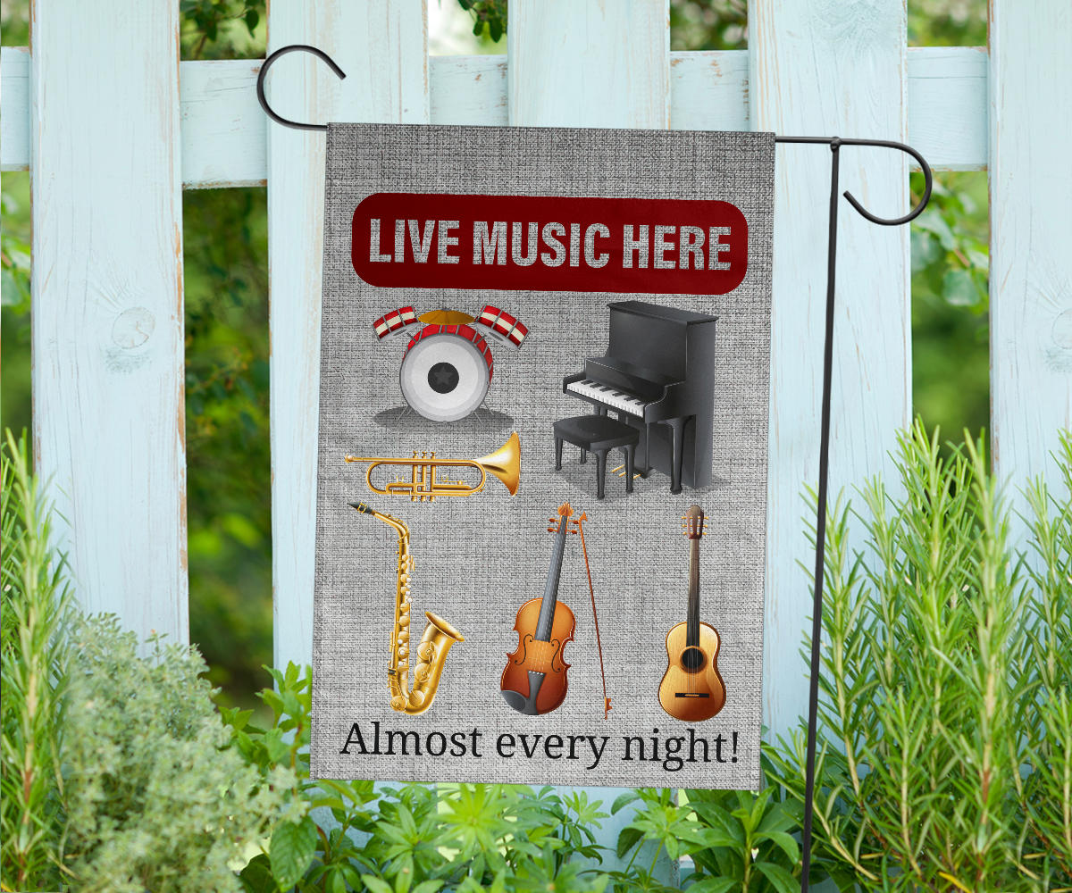 Live Music Here Flag