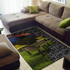 Piano And Music Black Area Rug