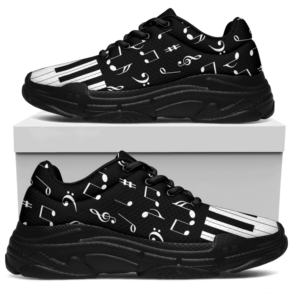 Piano And Music Notes Chunky Sneakers