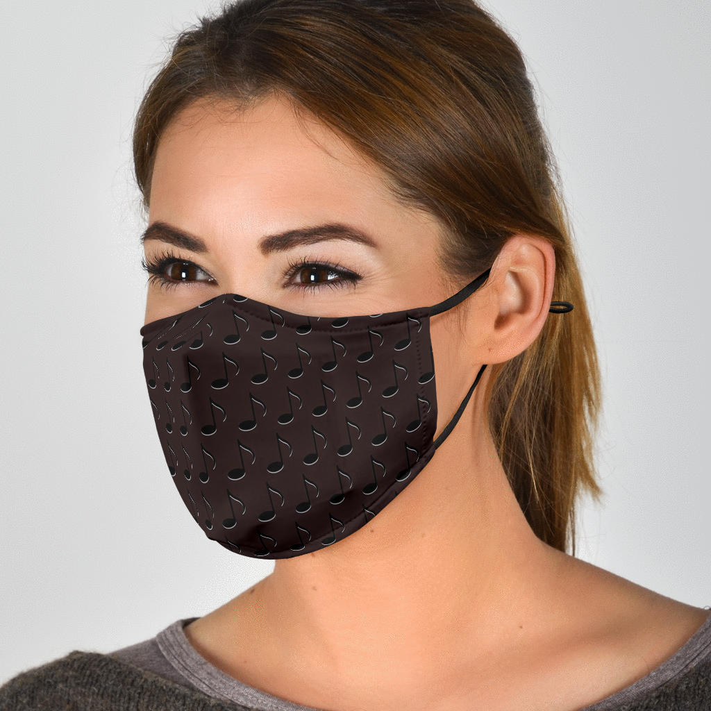 Stunning Music Notes Face Mask
