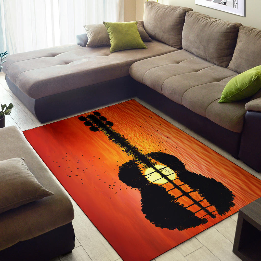 Guitar Sunset Area Rug