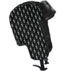 Music Notes Pattern Black Trapper Hat