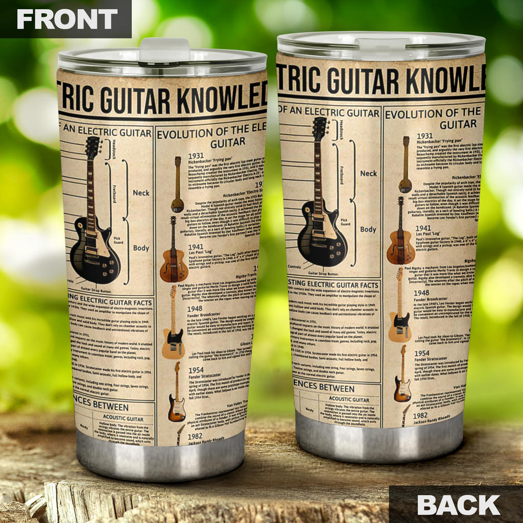 Electric Guitar Knowledge Tumbler