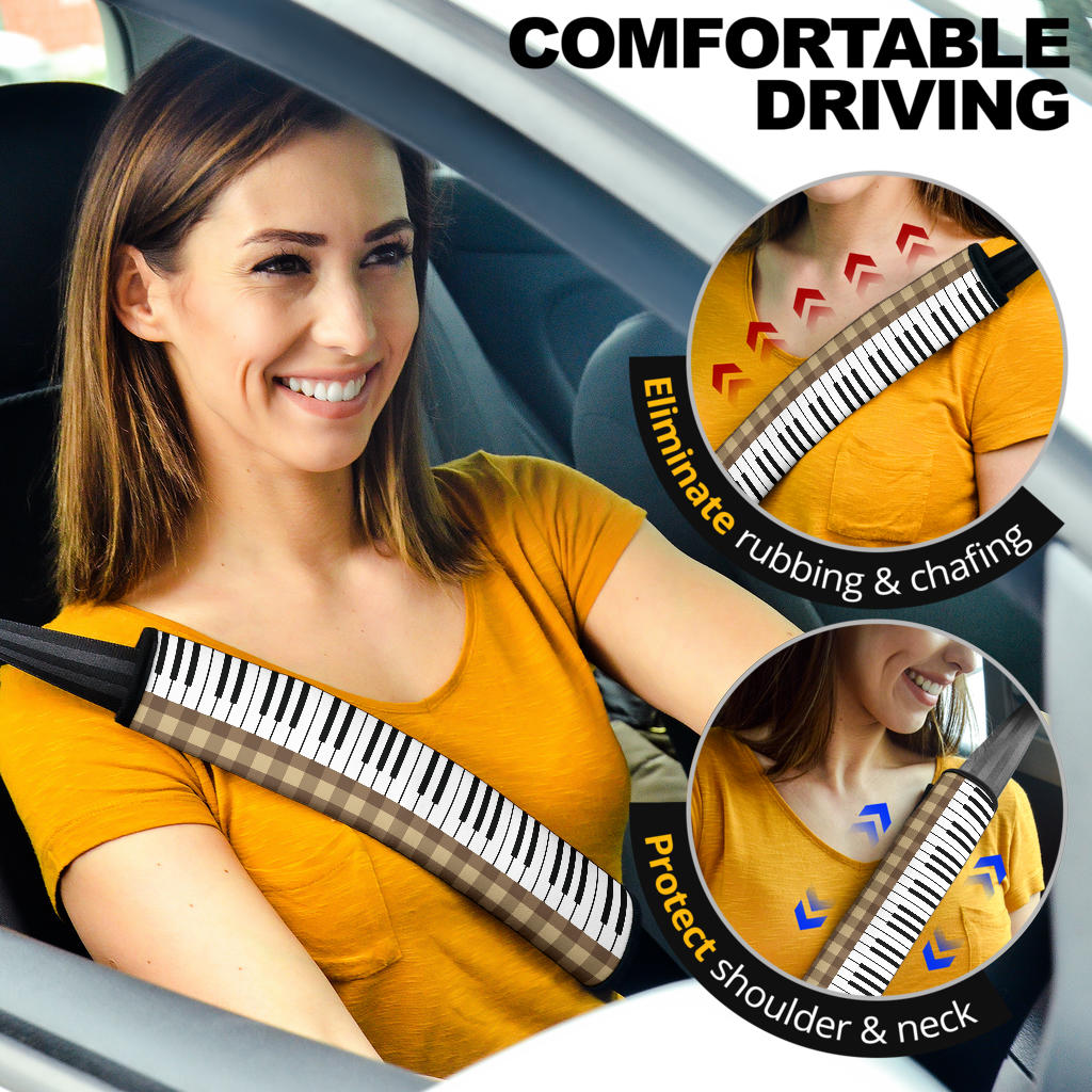 Awesome Piano Keys Seat Belt Covers