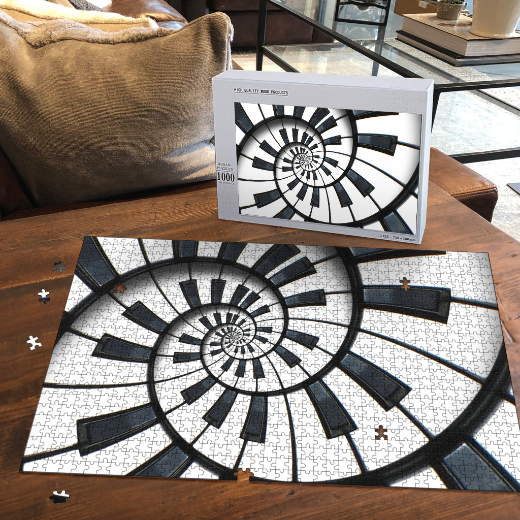 Piano Keys Wood Jigsaw Puzzle