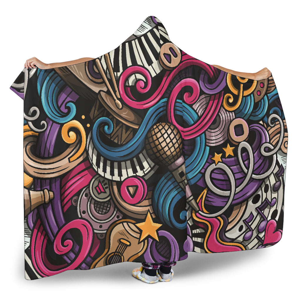 Musical Instrument Hooded Blanket
