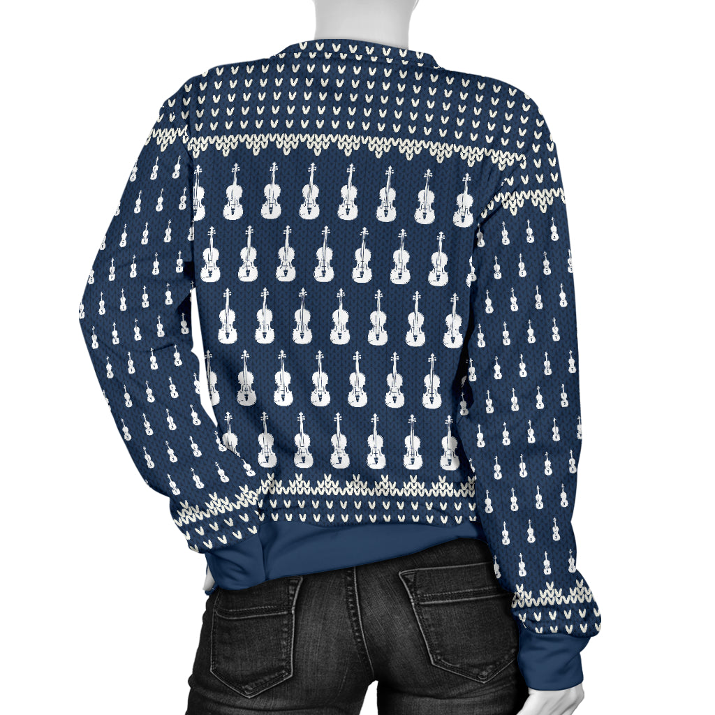 Violin Pattern Women's Sweater - { shop_name }} - Review