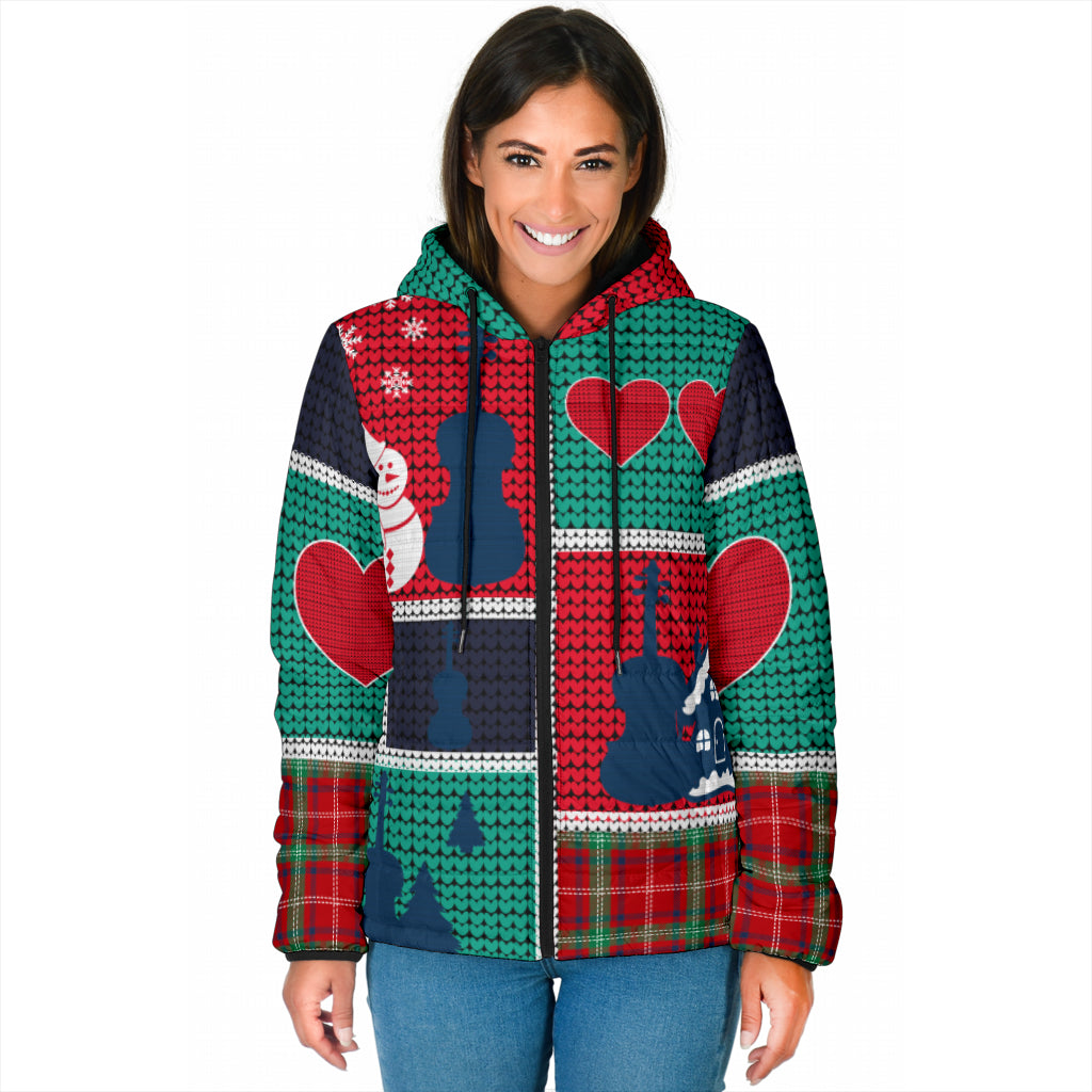 Violin Christmas Zip Hooded Jacket