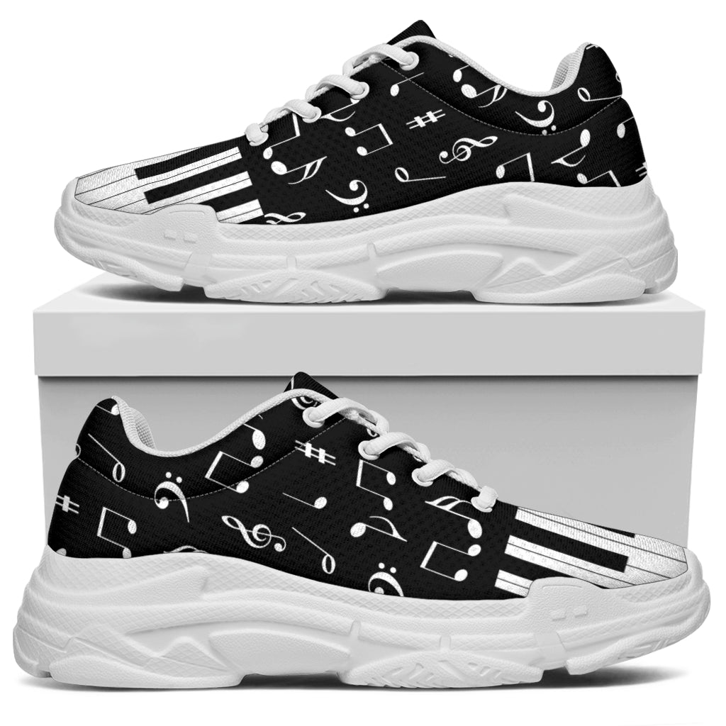 Piano Keys And Music Notes Chunky Sneakers