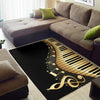 Piano Keys With Music Notes Area Rug