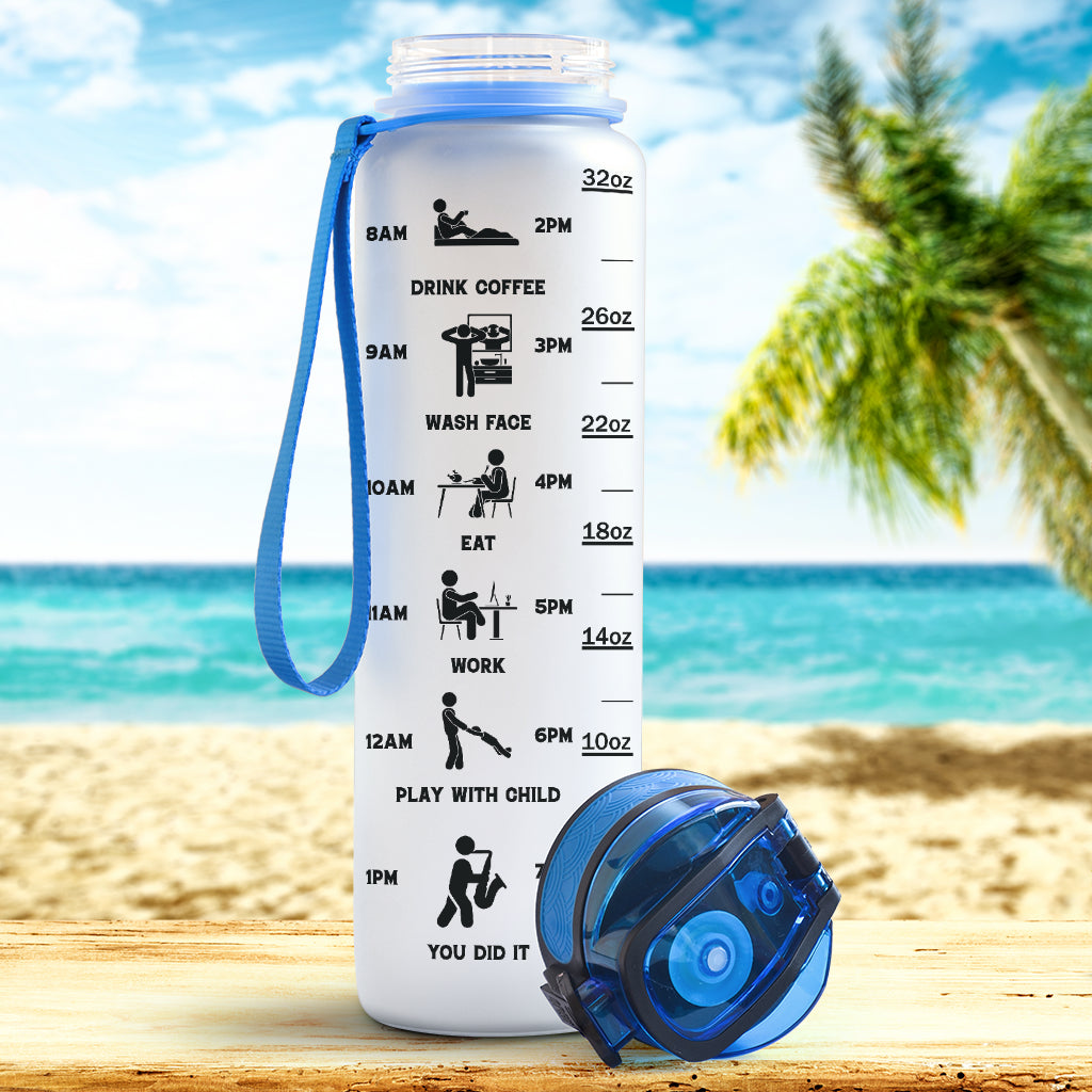 Saxophone Heartbeat Hydro Tracking Bottle