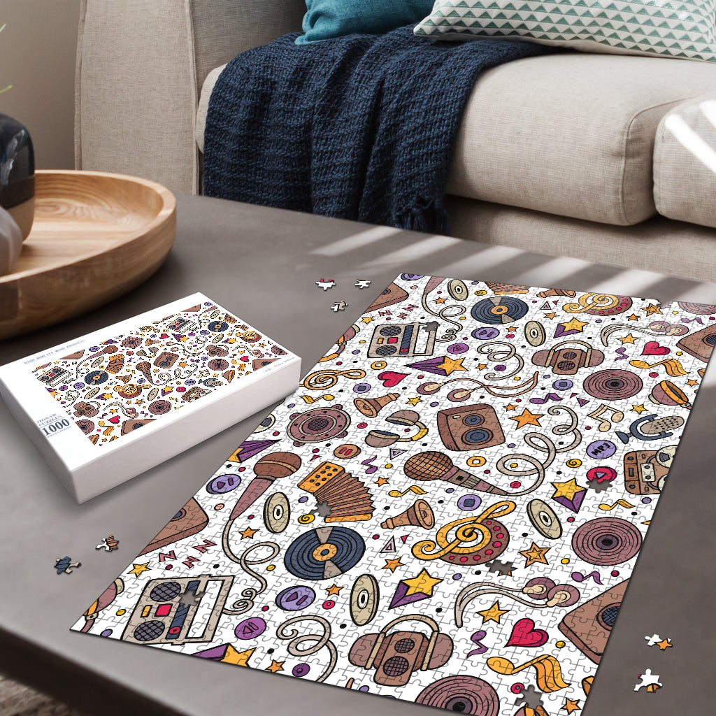 Musical Instrument Art Wood Jigsaw Puzzle