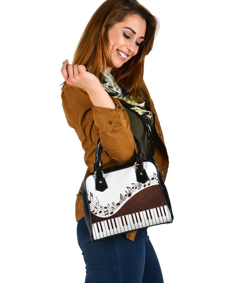 Piano Keys Music Shoulder Handbag