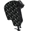 Music Notes Black Trapper Hat