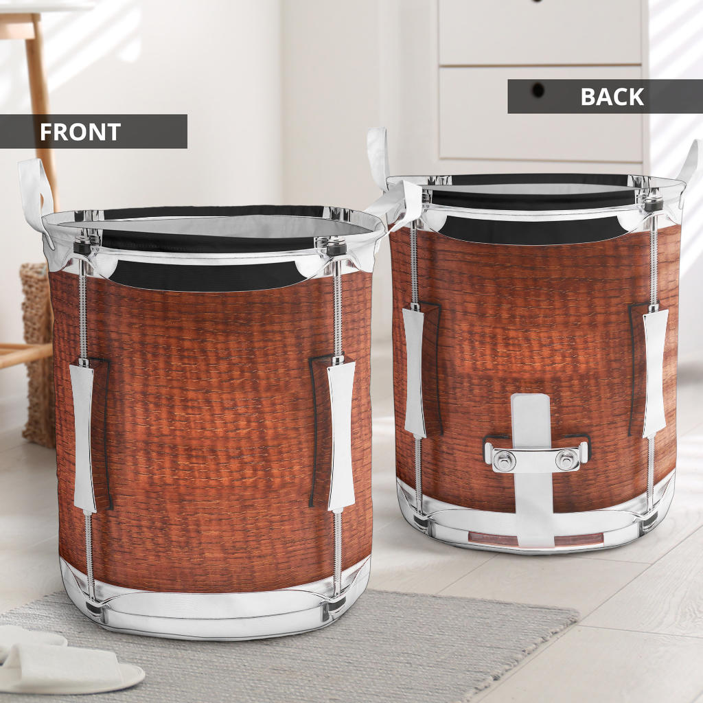 Wood Snare Drum Laundry Basket