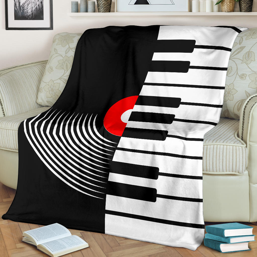 Piano Keys Vinyl Premium Blanket