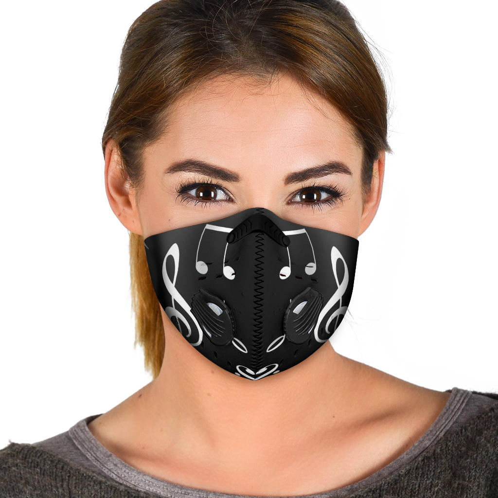 Music Notes Premium Face Mask