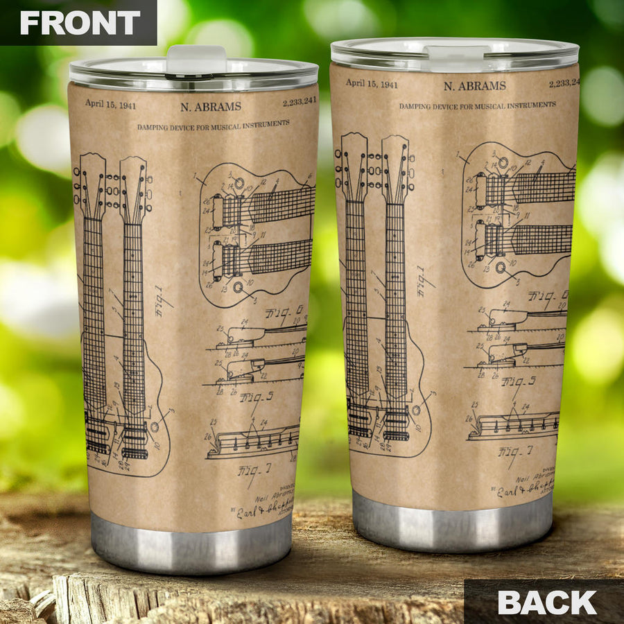 Electric Guitar Grey Patent Tumbler